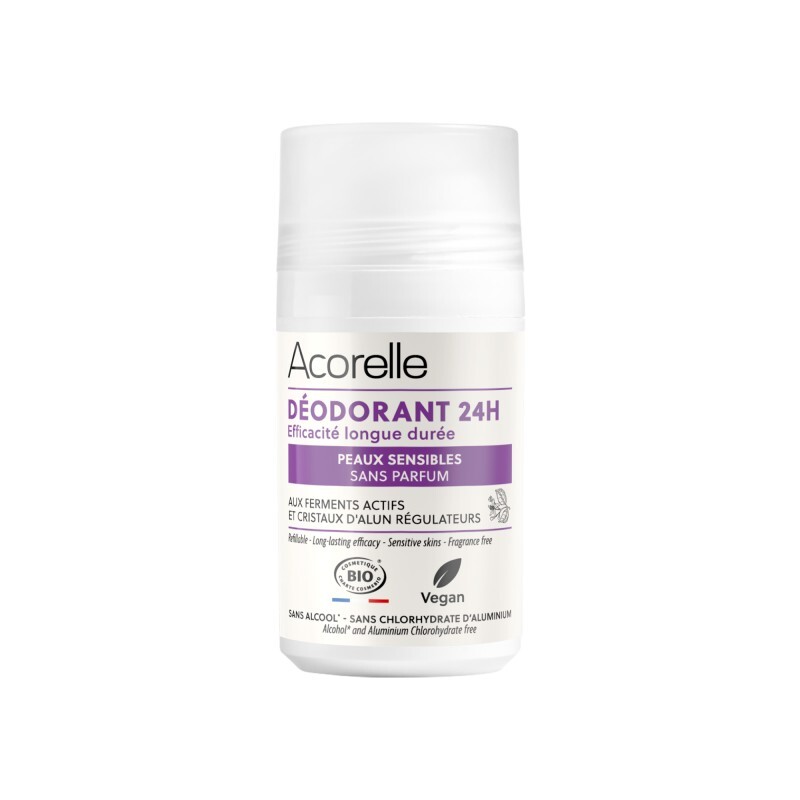 64154 Déodorant Roll-On 24h Peaux Sensibles 50 ml - Acorelle