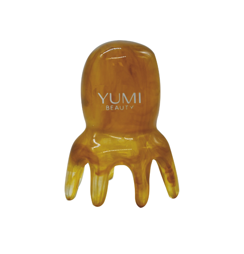 YUM100270-BROSSE MASSAGE CAPILLAIRE GUA SHA FORME POULPE - YUMI HAIR CARE